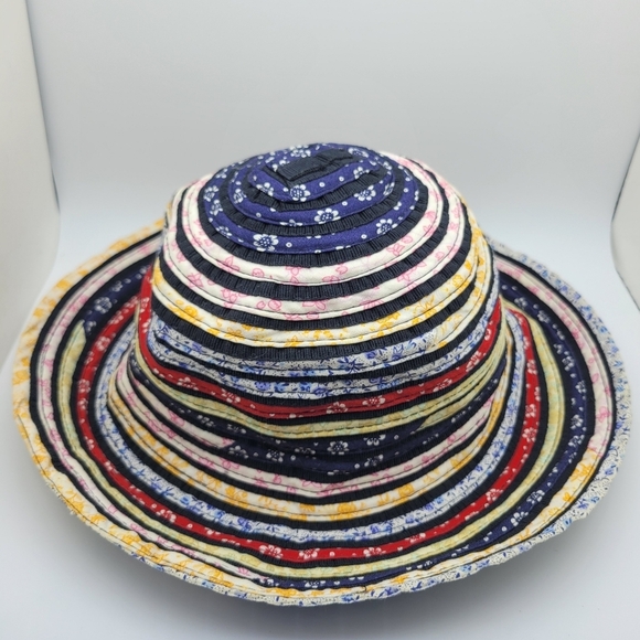 Colorful Striped Floral Hat - Picture 1 of 4